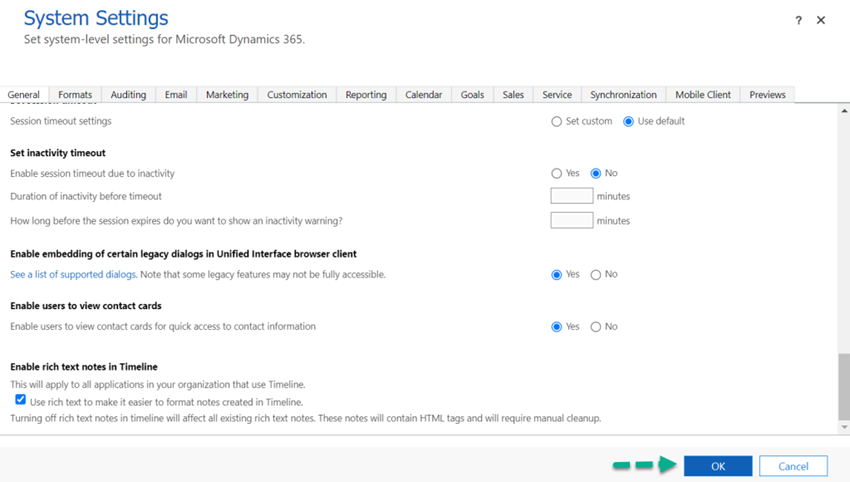How To Enable/ Disable Rich Text Editor In The Timeline In Dynamics 365 CRM Online